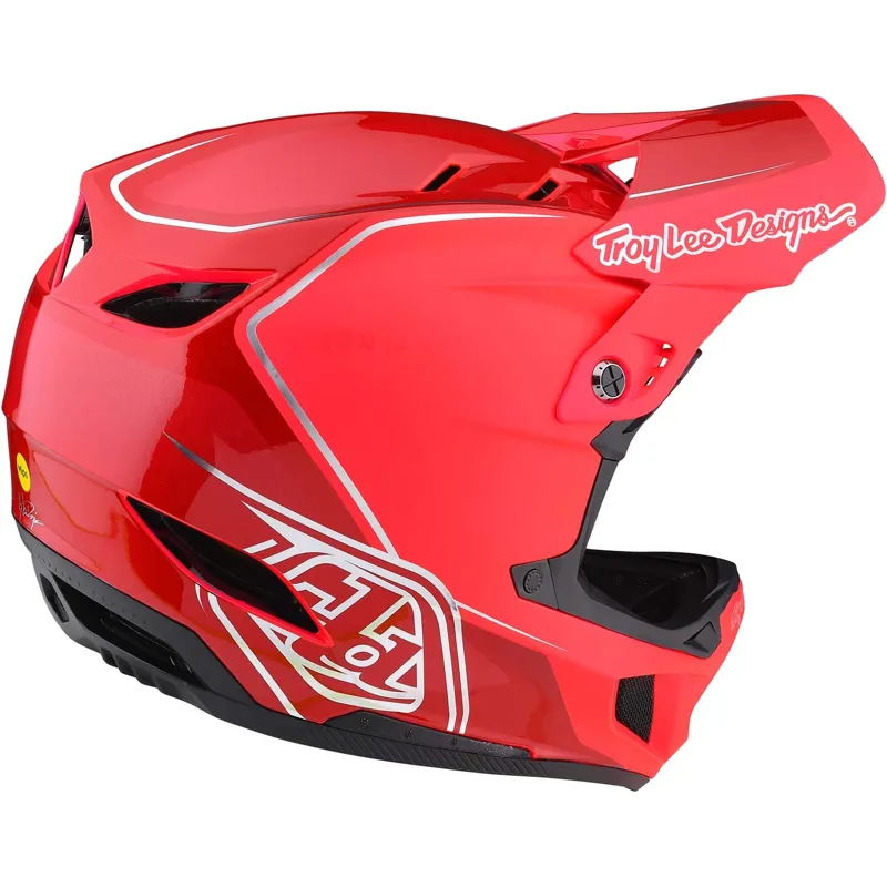 Troy Lee Designs D4 Composite Full Face MTB Helmet Shadow Glo Red-2